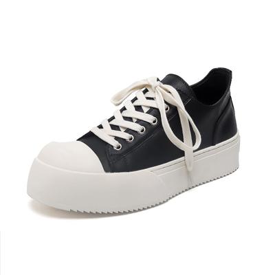 Modne męskie buty na platformie skórzane buty skate męskie rekreacyjne gruba podeszwa sportowe codzienne sneakersy męskie podwyższające wzrost sznurowane buty