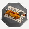 1pc Hotdog Dachshund Automatic Folding Umbrella Portable Collapsible Umbrella for All Seasons, 8-Rib Durable Construction062