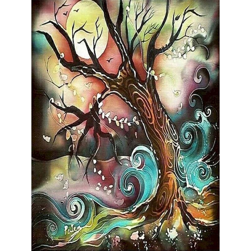 Full Round Drill Diamond Painting Starry Sky Landscape 5D DIY Diamond Painting Craft Kit Diamond Embroidery Hobbies Home Decor