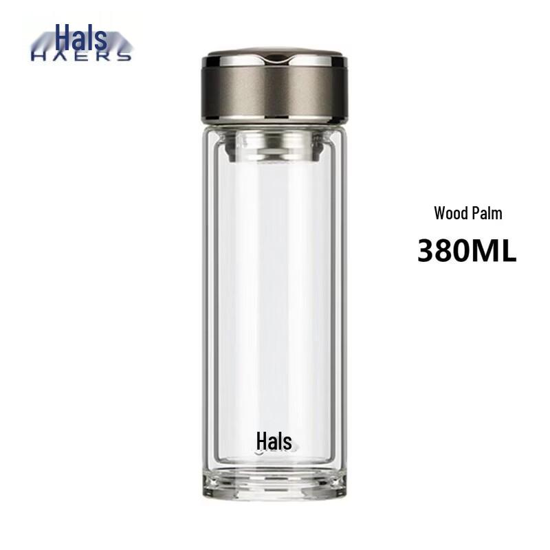 HAERS 380ML Tempered Glass Office Mug with Handle