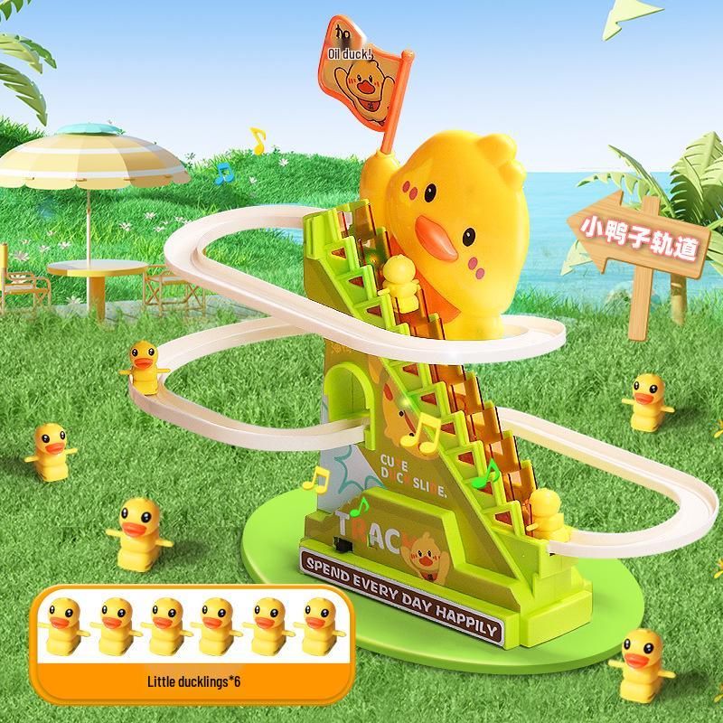 Little Duck Climbing Stairs Educational Toy - Baby Head-Up Training for Ages 1-3