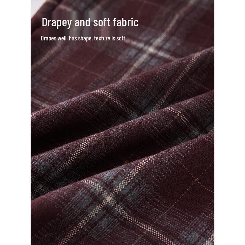 IEF Korean Style Retro Plaid Loose Lounge Pants