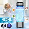 DC 5V Super Antioxidants ORP Hydrogen Bottle Rechargeable 3mins Portable Hydrogen-Rich Water Cup Ionizer Maker/Generator 420ml
