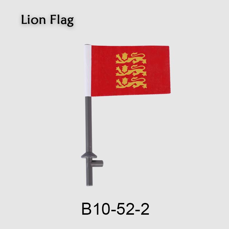 Medieval Military Flag Series War Castle Knight Soldier Warrior Accessories Building Blocks Ancient Holy Rome Bricks Toys Gifts