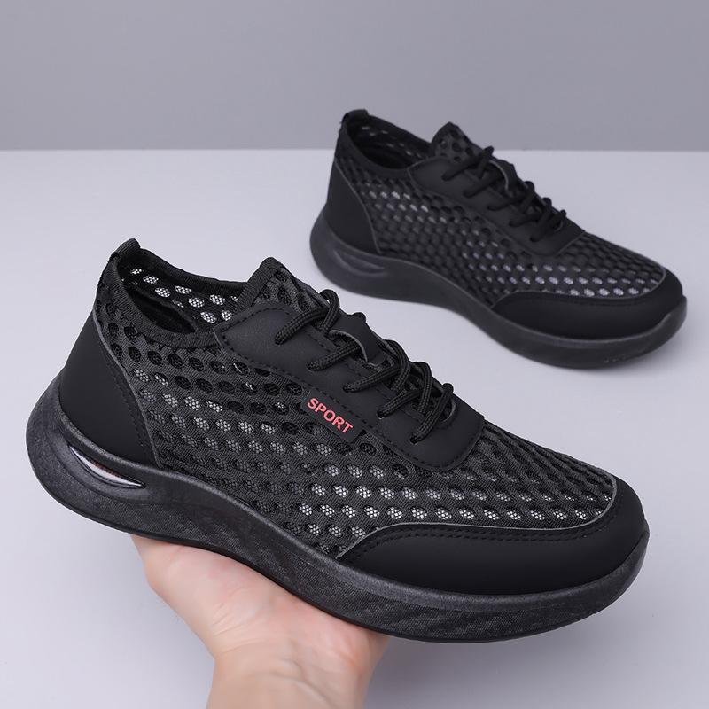 Men's shoes spring and summer new mesh breathable shoes comfortable large size casual lightweight sports running shoes