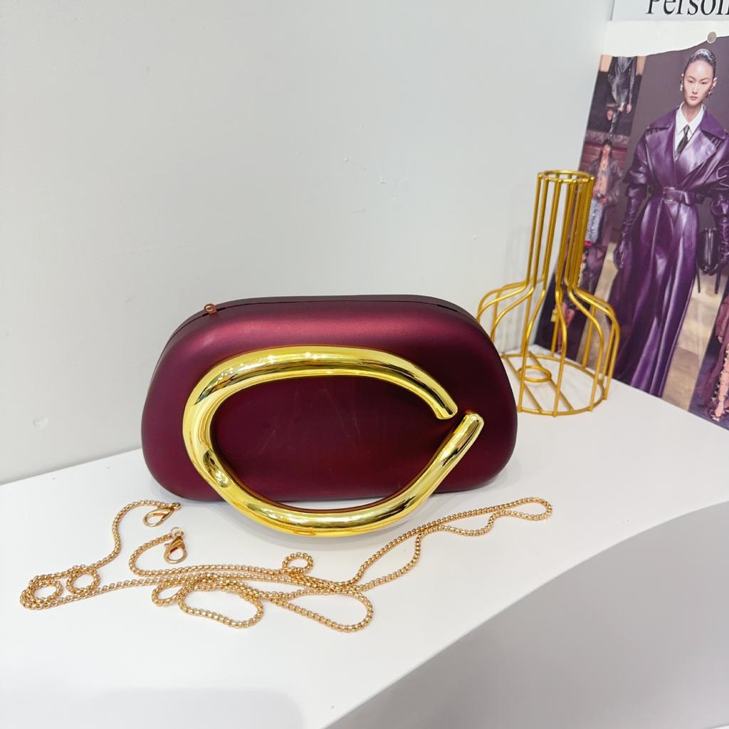 Bolso de mano redondo clásico de moda, bolso de cena, bolso de acrílico, asa metálica vintage, bandolera en un hombro