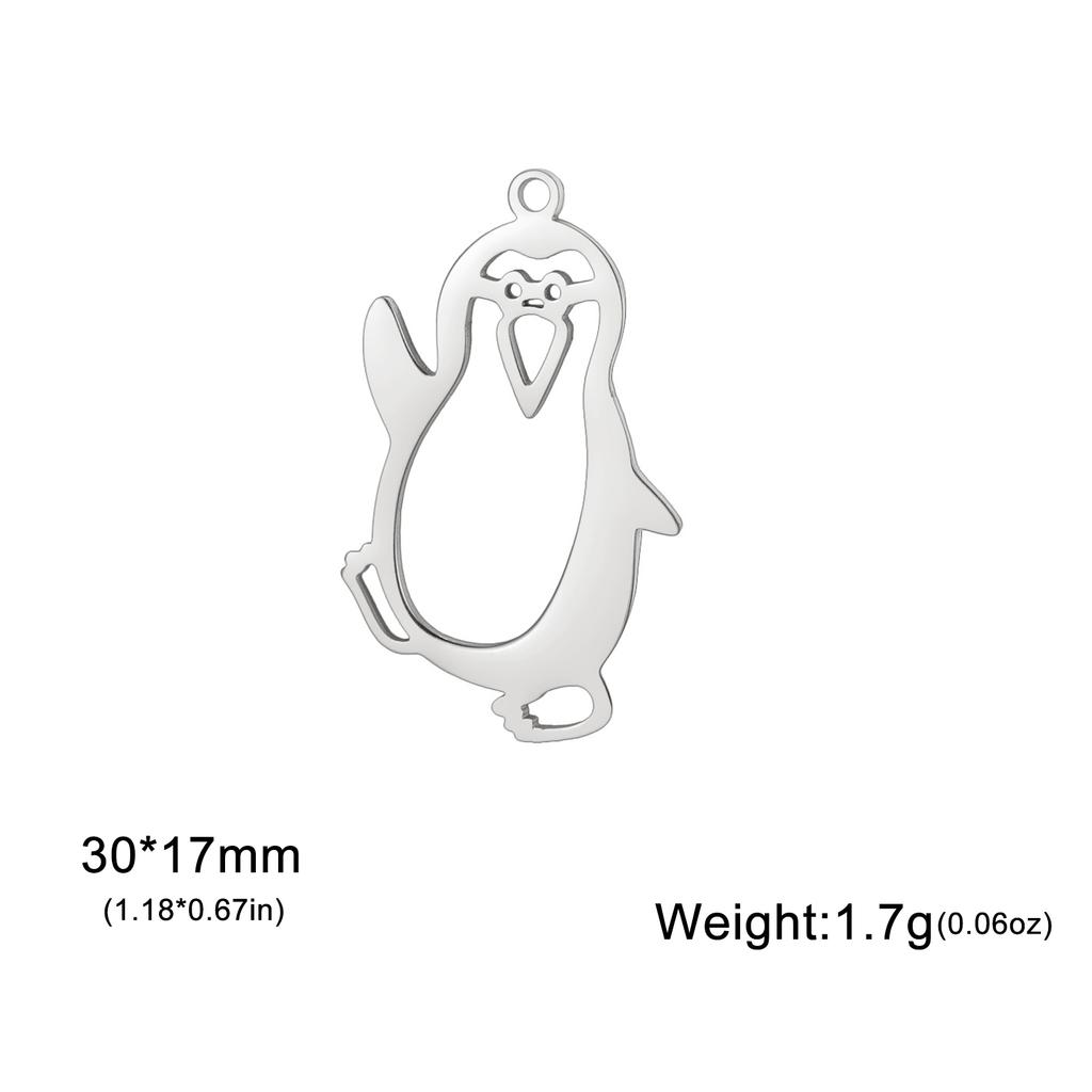 Penguin Stainless Steel Pendant For Men And Women Fashionable And Cute Animal DIY Accessories Valentine's Day Gift Jewelry Gift