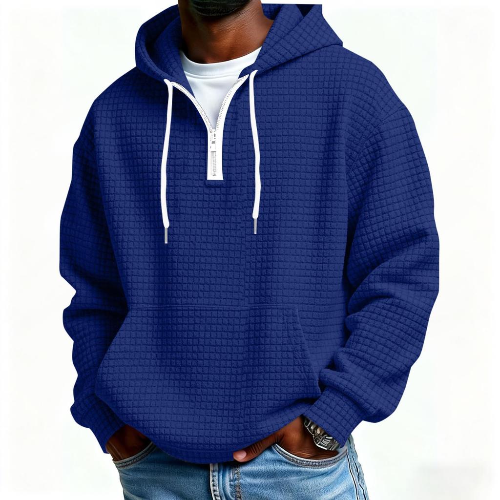 Men's American Trend Loose Leisure Zipper Color Hooded Hood Hoodie