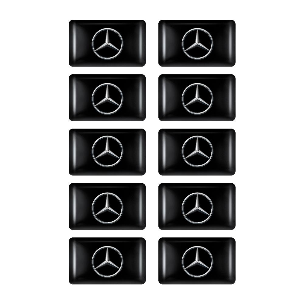 

10PCS Epoxy Car Interior Sticker Steering Wheel Dashboard Decor Car Badge For Mercedes Benz W204 W124 W201 W202 W212 W220 W205