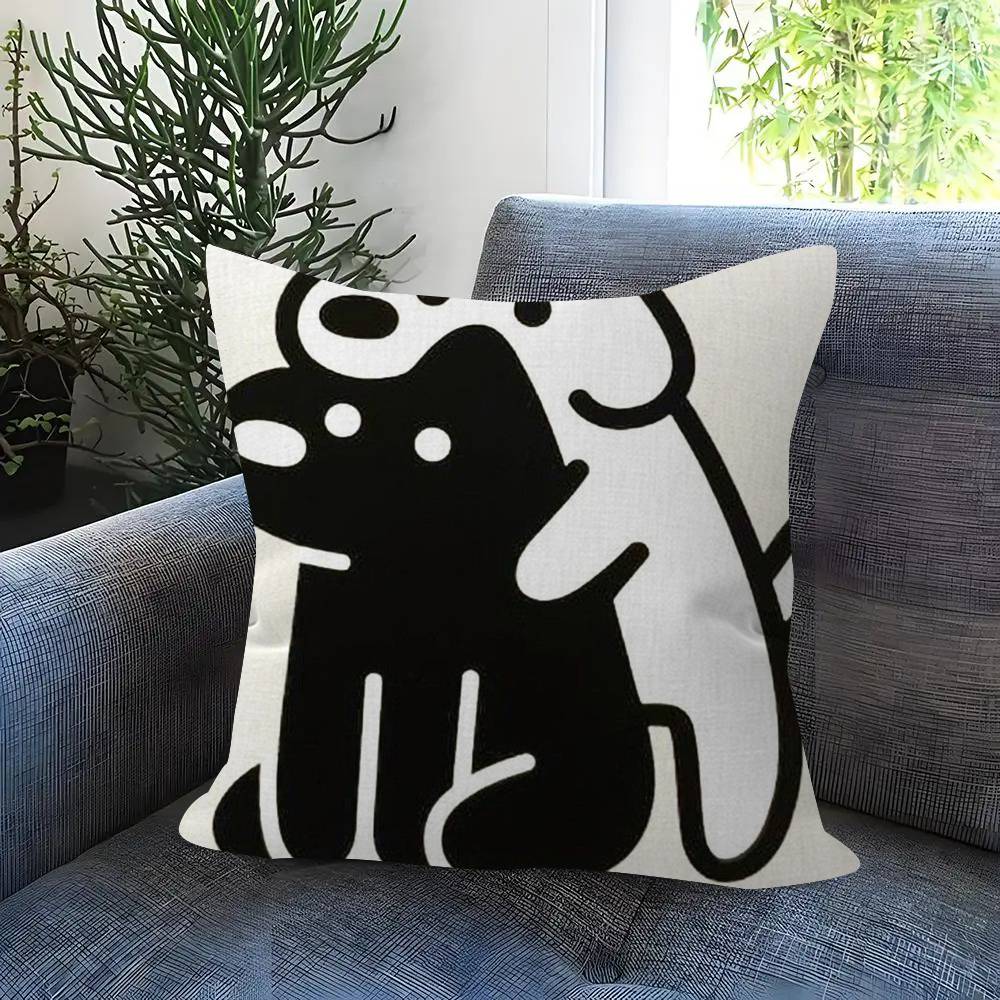 Anime M-Matsui Dog Kawaii Pillow Cushion Cover Pillowcase Living Room Sofa Home Decor