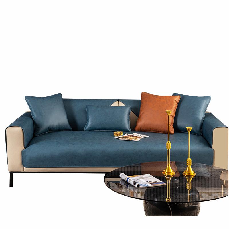 Faux Leather Sofa Cushion Waterproof Four Seasons Universal Non-Slip High-End Sofa Cover Nordic Cushion Light Luxury Cover Towel