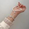 copper Bracelets Pearl Lily Flower Bead Charms Geometric Punk Ideal For Woman Girl Fashion Jewellery Gift Dropship
