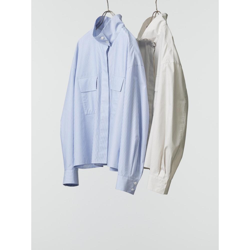 Uniqlo Cotton Stand Collar Shirt Jacket  Long Sleeve 