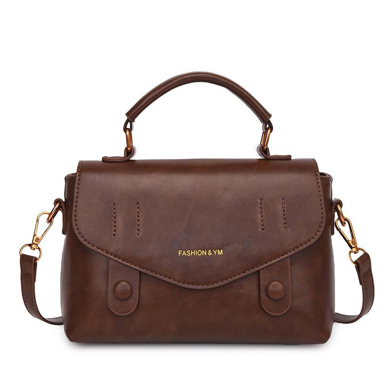 Wucifang Bags Casual Draagbare Kleine Vierkante Tas Dames Nieuwe Populaire Veelzijdige Casual Schoudertas bruin