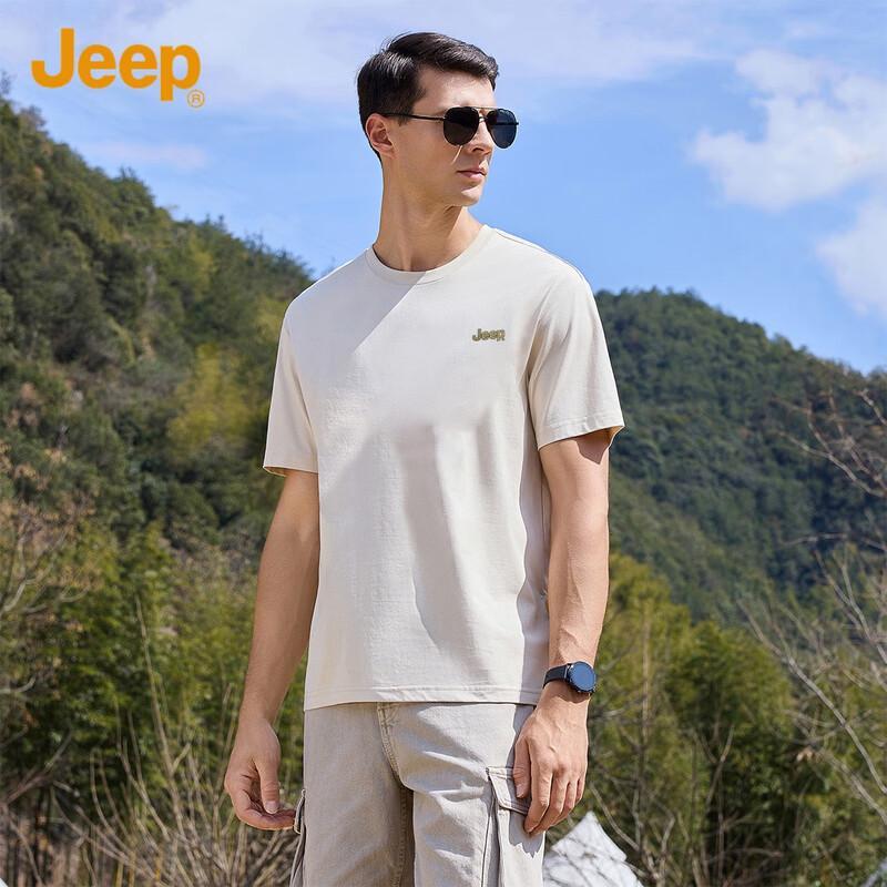 JEEP Men s Short Sleeve Round Neck T-Shirt L