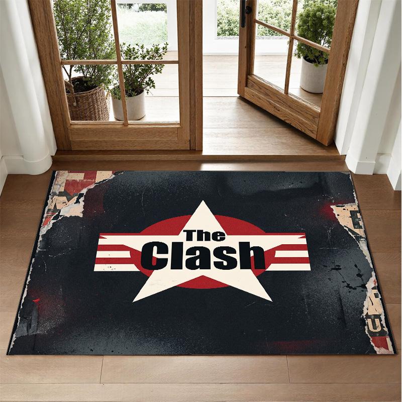 The Clash Design Crystal Velvet Rug Soft Decorative Mat for Bedroom Entrance
