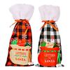 Christmas Plaid Stylish Wine Bottle Wraps In Eyecatching Red Black And Variants White