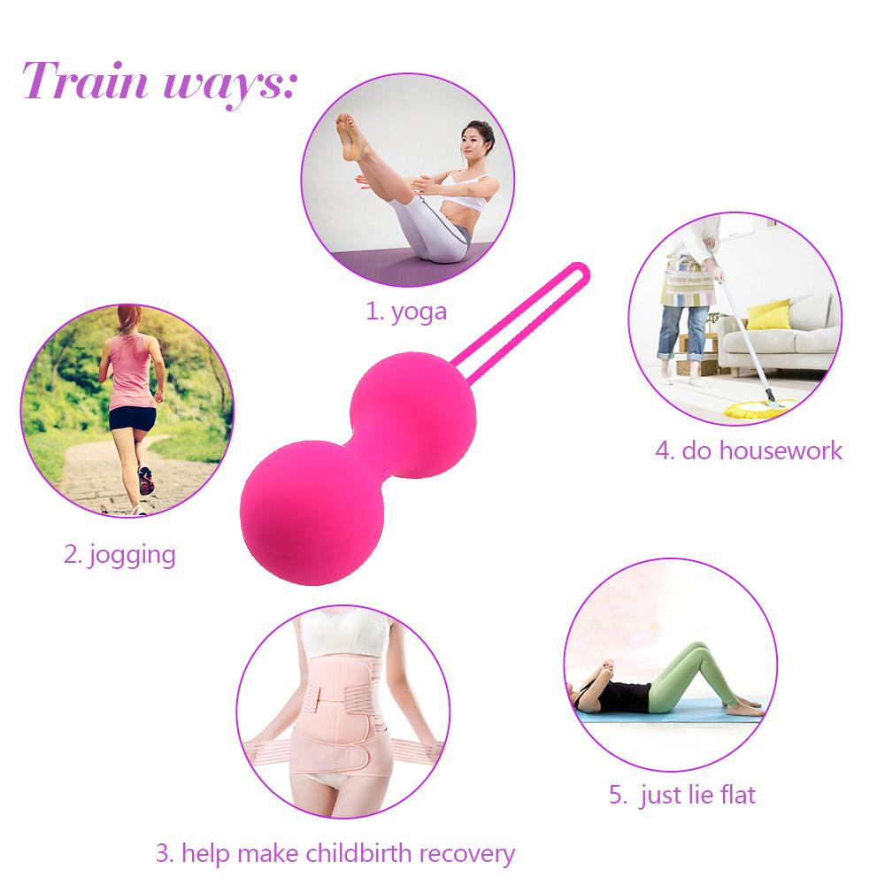 1 Set Safe Silicone Kegel Balls Vaginal Ball Geisha Ball Vaginal Tighten Exercise Machine Beads Sex Toys for Women Ben Wa