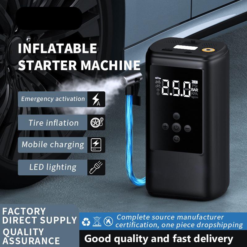 6 In 1 Portable 800A Jump Starter Power Bank, 12V Car Starting Device with Air Pump, Emergency Battery Booster for SUV