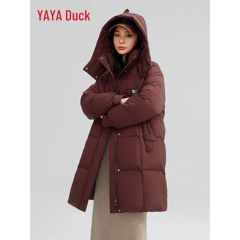 Yaya Women's Hooded Long Puffer Down Jacket