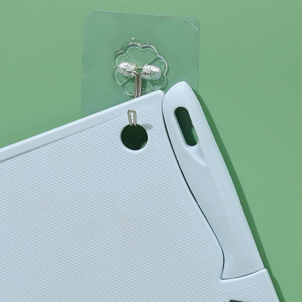 Kitchen Plastic Cutting Board, Reusable Plastic Utility Cutting Board Multifunctional Portable Fruit Chopping Board with Hanging Hole for