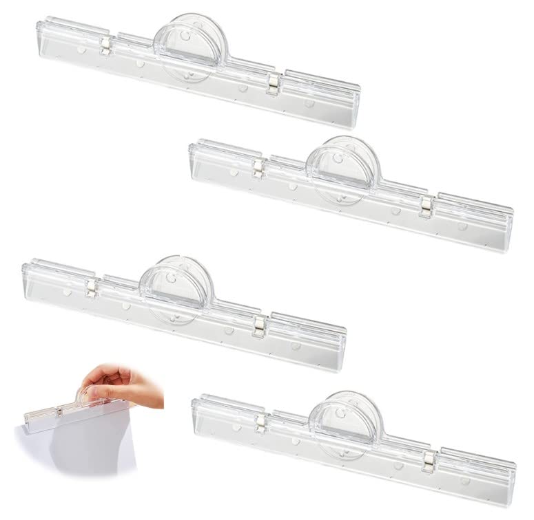 

Магнитный зажим Магнитная планка Прозрачный сильный магнитный держатель Белая доска Встреча Класс Кухня Холодильник [Hope Retailer] (Набор 4)