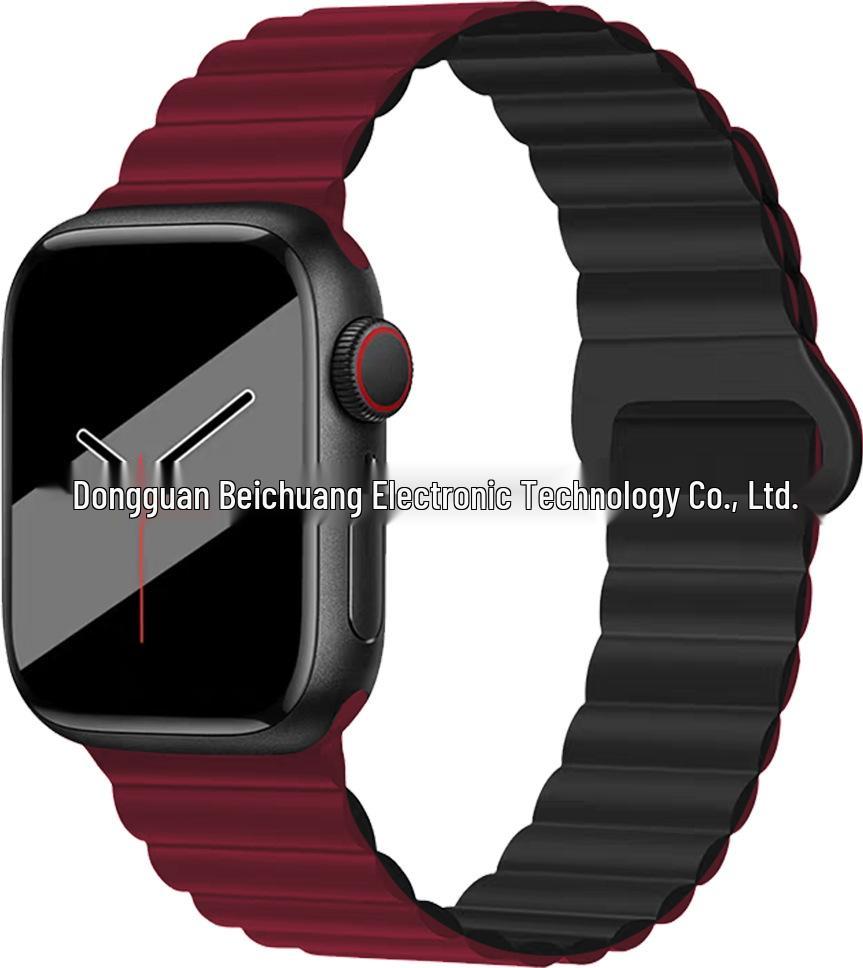 Two-Color Silicone Strap for Apple Watch 10/SE Creative S9