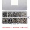 100Pcs Gold Iseini Fishing Hooks 100Pcs/Box Black Tube Payment Iseini Pressure Shank W/ Circle/Barbs