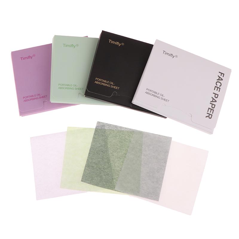 Oil Blotting Sheets With Makeup Puff 100Pcs Matting Face Wipes Oil Control Paper Oil-Absorbing Cleaning Makeup Tools Skin Care