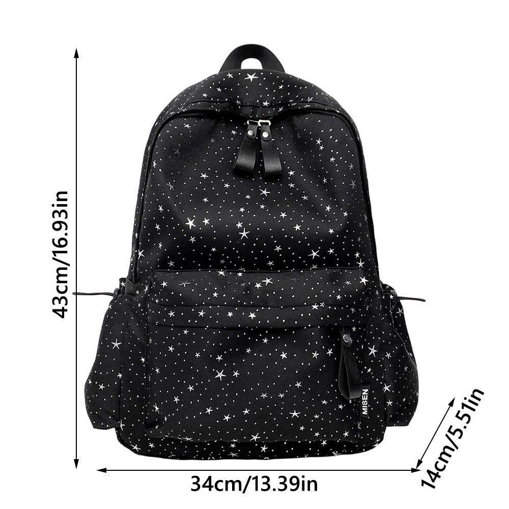 INS Oxford-Stoff Rucksack Mehrere Taschen Große Kapazität Schultasche Sternenmuster Reise Rucksack Damen