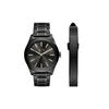AE Wrist Watch Quartz Movement Steel Strap Black Dial Men's Watches Box AX7102