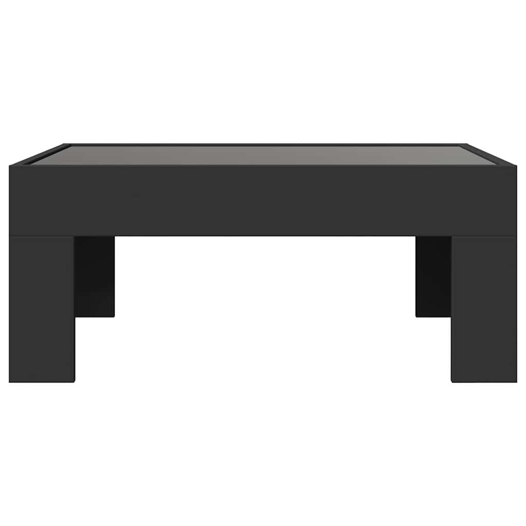 Infinity LED Coffee Table in Black 70 x 50 x 30 cm