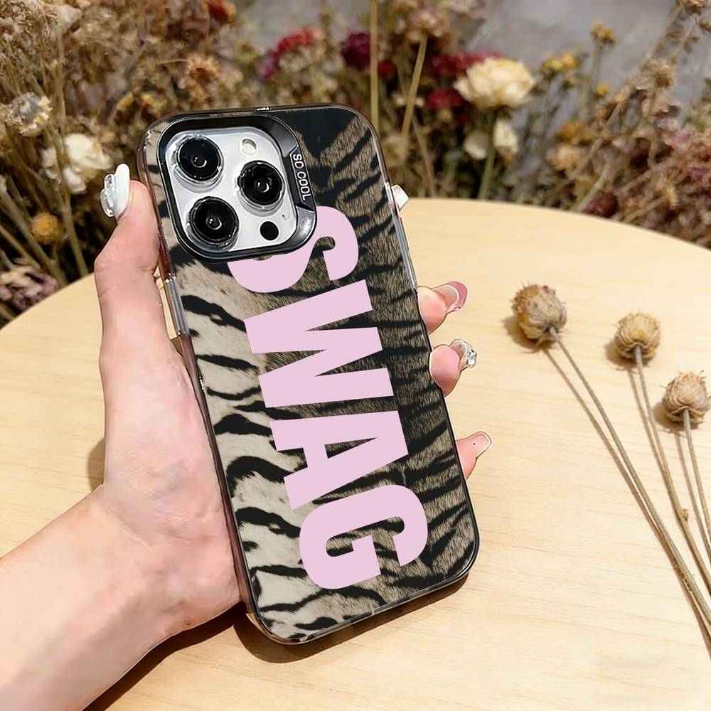 Luxury Y2K Style SWAG Phone Case For iPhone 17,16,15,14,13,12,11 Plus,Pro Max,XS,Colorful Silver Phone case Funda Cover
