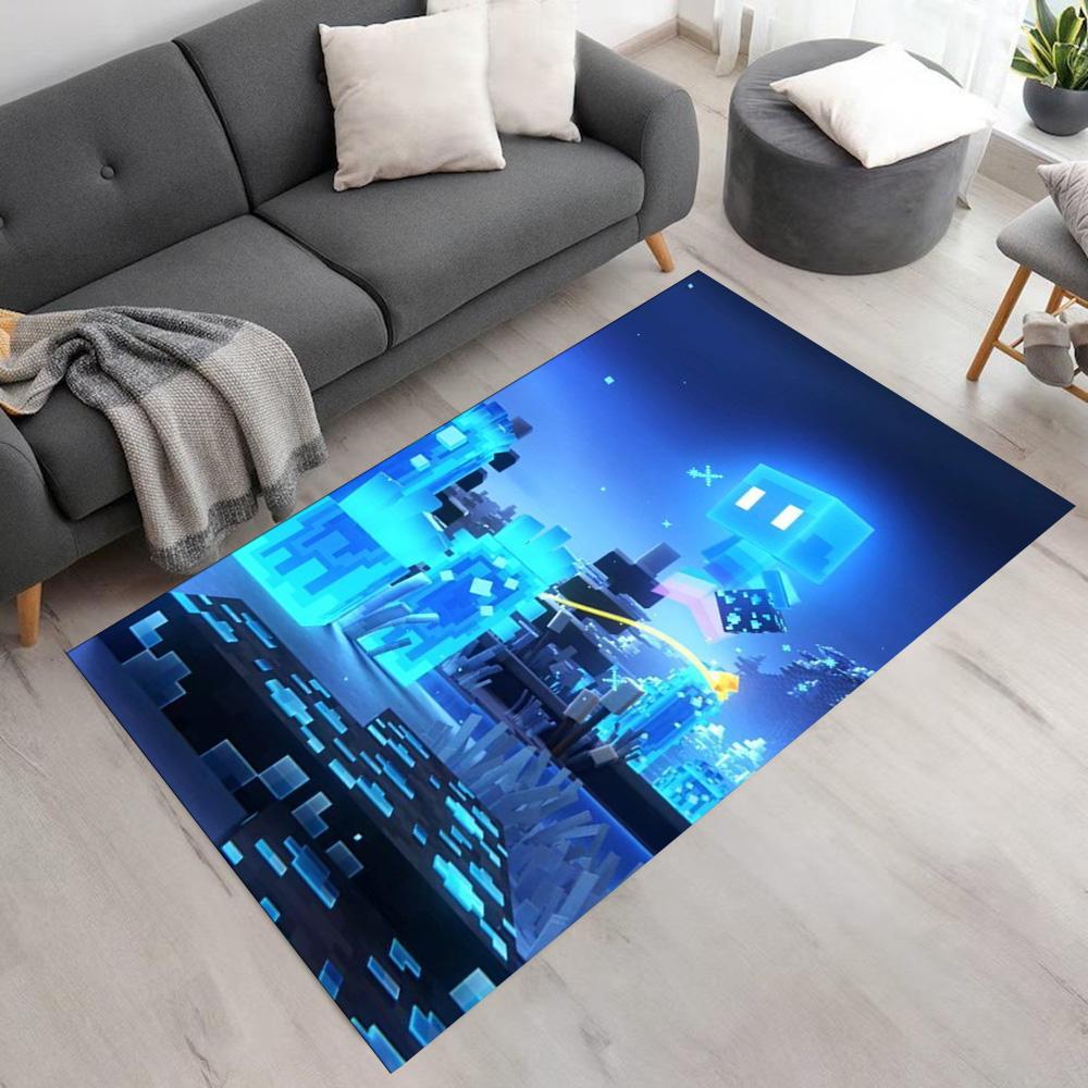 Minecraft Floor Rug Office Rug Perfect for Outdoor Game Room Entryway Kitchen Anti-slip Rug Anime Office Decor