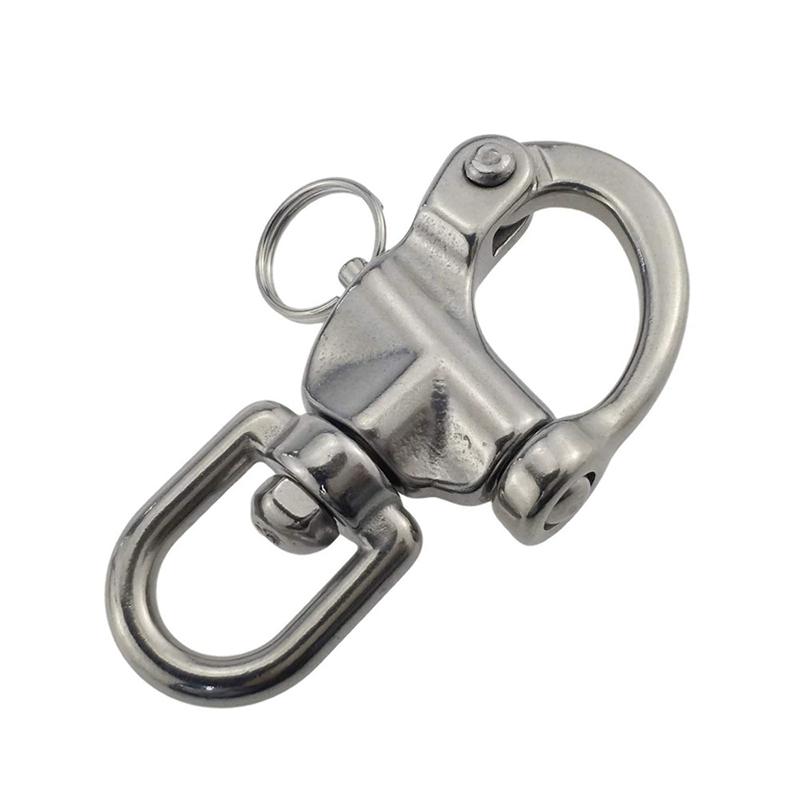 Swivel Eye Snap Shackle Quick Release Bail Rigging Sailing Boat Marine 316 Stainless Steel Fixed Snap Anchor Shackle Rigging