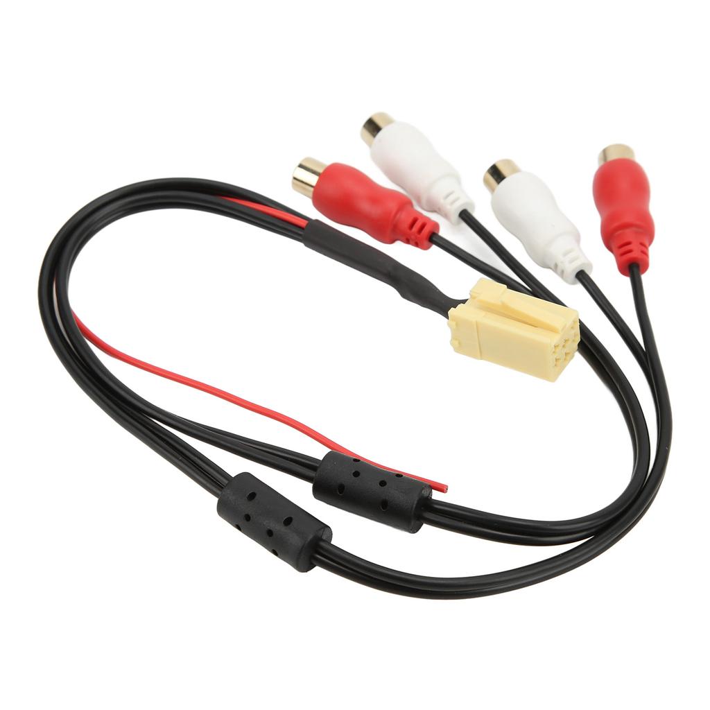 4RCA Cable MINI ISO 6Pin Audio Line Bluetooth Replacement for Seat