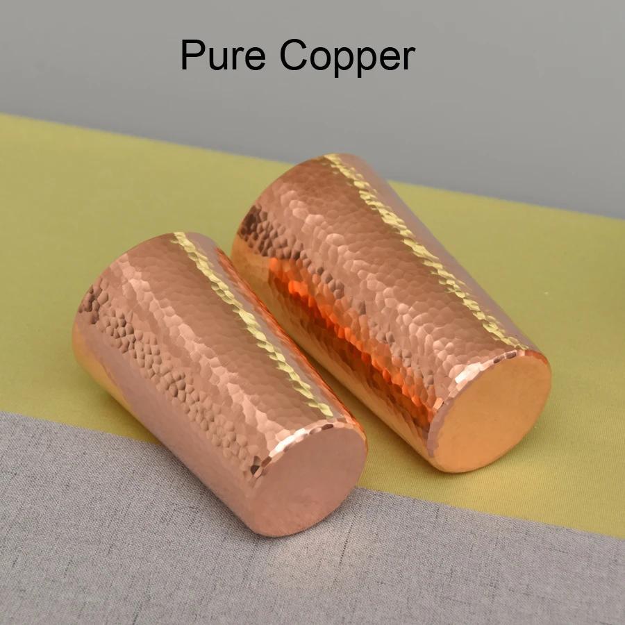 Pure Copper Cup for Coffee Powder Mugs Handcrafted Hammered Drinkware Tea Cup and Beer Cup Mugs - Family Recommended