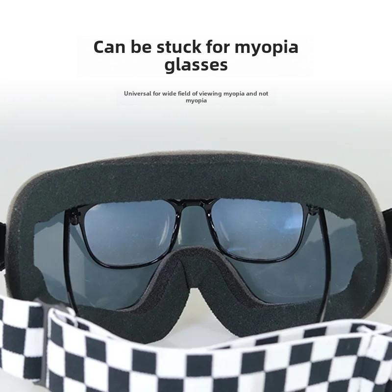 Gogle motocyklowe retro z powłoką przeciwmgielną, krótkowzroczność, okulary Harley, szyba przednia, pyłoszczelne, okulary Harley na każdą pogodę