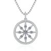 New S925 Silver Compass Rudder Women's Necklace Pendant, Niche, Simple, High-quality, Exquisite Wedding Jewelry