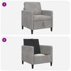 Storage Sofa in Light Grey 72 x 78 x 87 cm Polyester