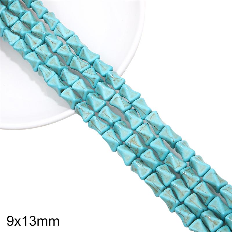 1 Strand 38CM Blue Turquoises Stone Chain Charm Beads Chain DIY Bracelet Necklace Jewelry Making