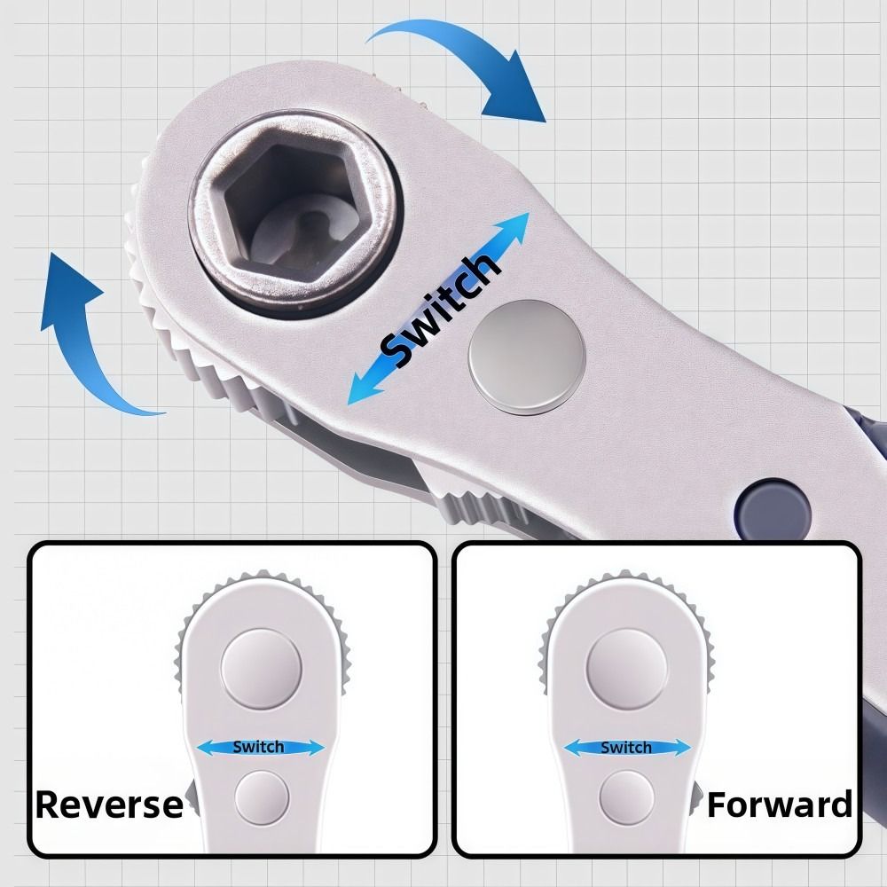 24in1 Ratcheting Screwdriver Set 36-Tooth Right Angle Mini Ratchet Wrench Set Anti-slip Wear-resistant Offset Screwdriver Set