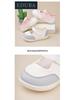 Frühlings- und Herbst-Farbblock-Mädchen-Skateschuhe mit quadratischer Spitze und Klettverschluss - Koreanischer Stil, lässig, weiche Sohle