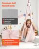 Aerial Yoga Hammock, 136.07 Kg Load Aerial Silk, Yoga Swing with Nylon Fabric, PE Zipper Bag for Parent-Child Interaction, Strengthen Muscles &