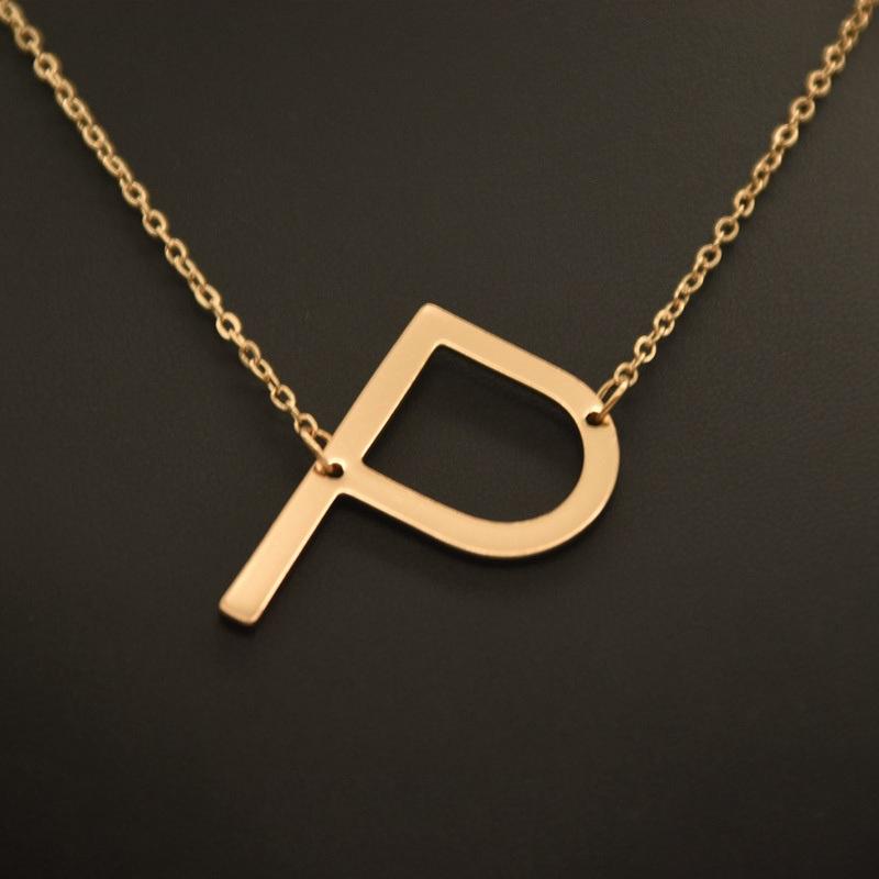 Kvinne 26 engelske bokstaver Ornament Ripple Chain Personlig brevkjede