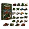 Miniature Locomotive Models 24-Day Train Advent Calendar Countdown Box with Mini Vehicle Collectible Model Railway Accessories Figures 2D