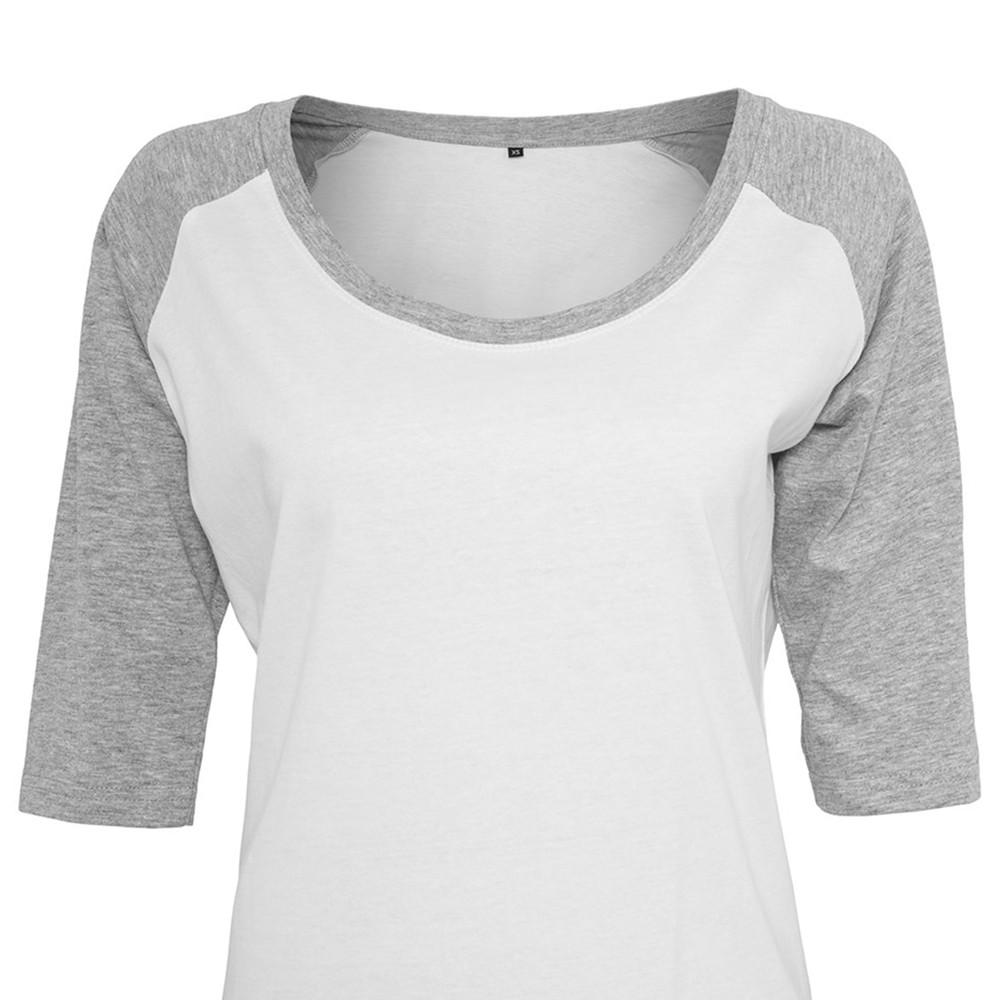 Build Your Brand Womens/Ladies Heather Raglan T-Shirt