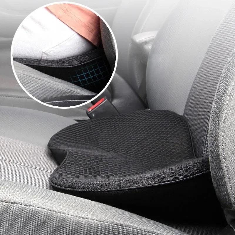 2 In 1 Multifunctional Car Seat Cushion Universal Memory Lumbar Pillow Support Driver Breathable Increased Height Buttocks Pad