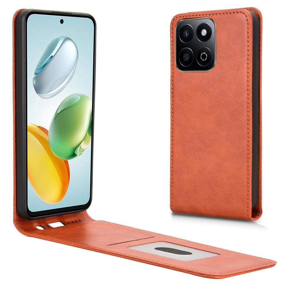 Leather Case For Honor 200 Smart 5G/Play 60 Plus 5G/Play 9T/X7c 4G/X7c 5G Magnetic Vertical Flip Phone Cover with Card Slot