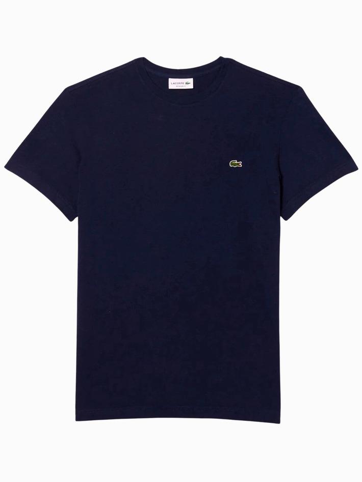 Lacoste Men' Navy Blue T-Shirt Th2038 - 100% Cotton, Size